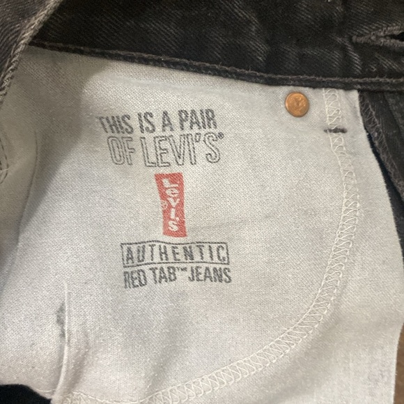 1999 VINTAGE LEVI’S 512 SLIM FIT STRAIGHT LEG HIGH WAISTED CREASED BLACK WASHED - Picture 13 of 16